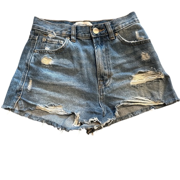 Denim Distressed Women Cut-Off Shorts - Picture 2 of 4